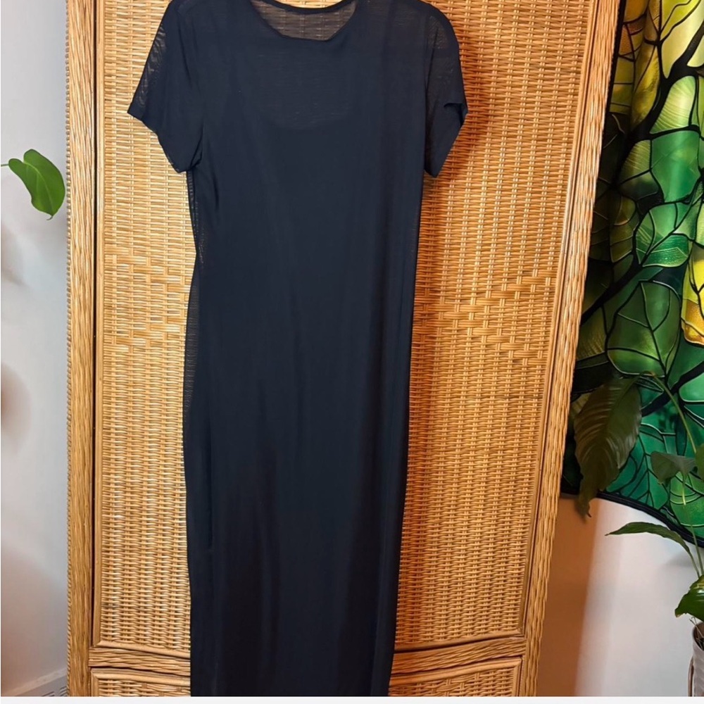 SHEIN Classic Black Midi Dress